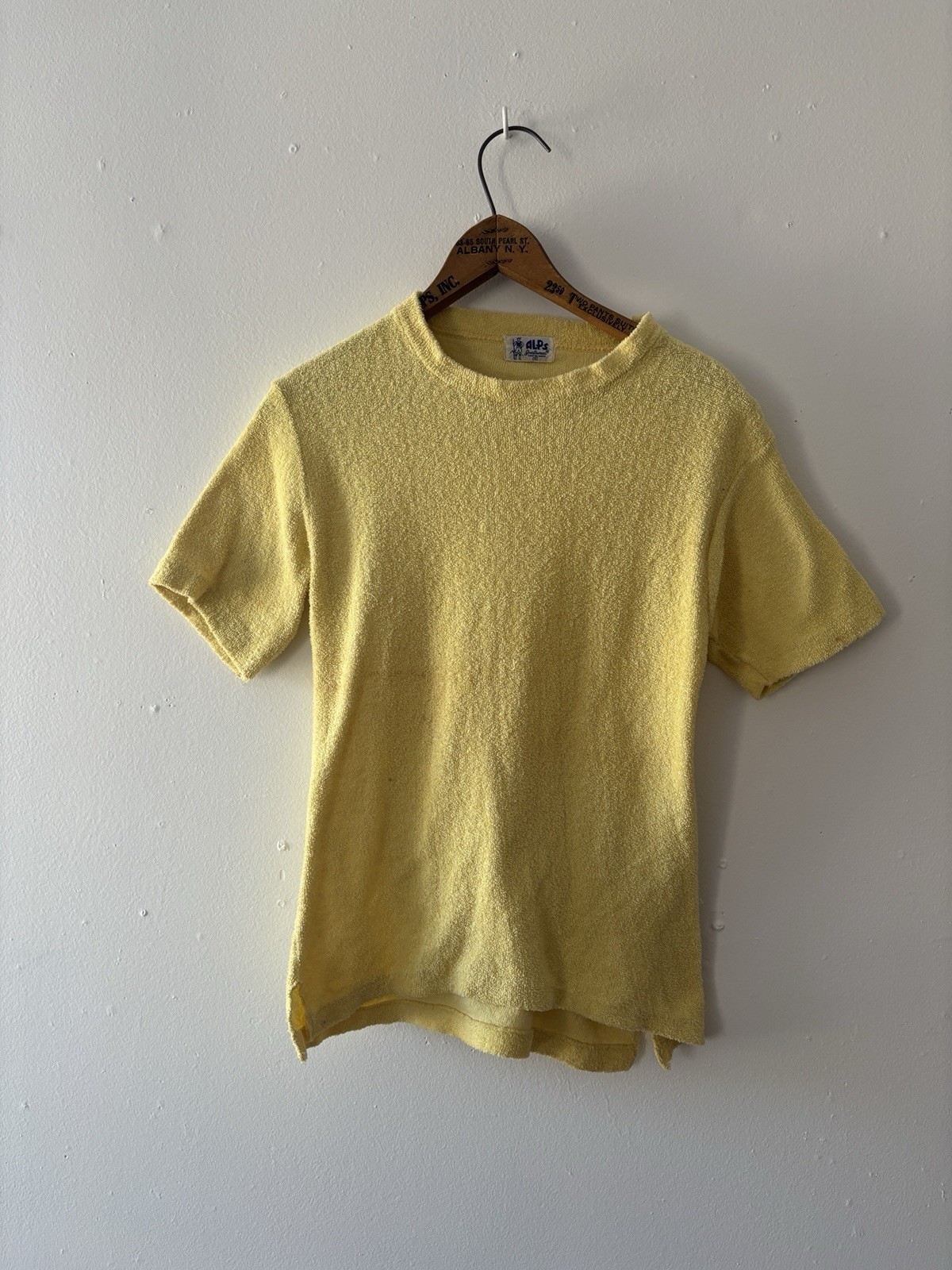 Vintage 50s 60s Alps Sportswear Terry Cloth T Shirt Tiki Surfer Unisex Small