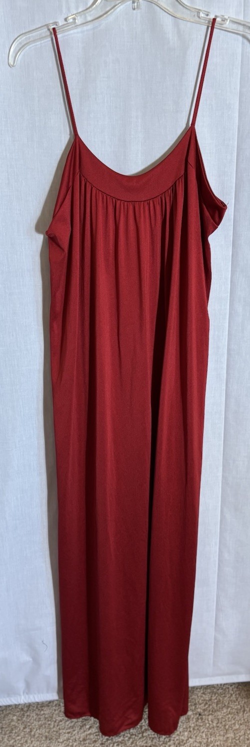 Vintage Blanche By Ralph Montenero Long Rust Color Nightgown Medium