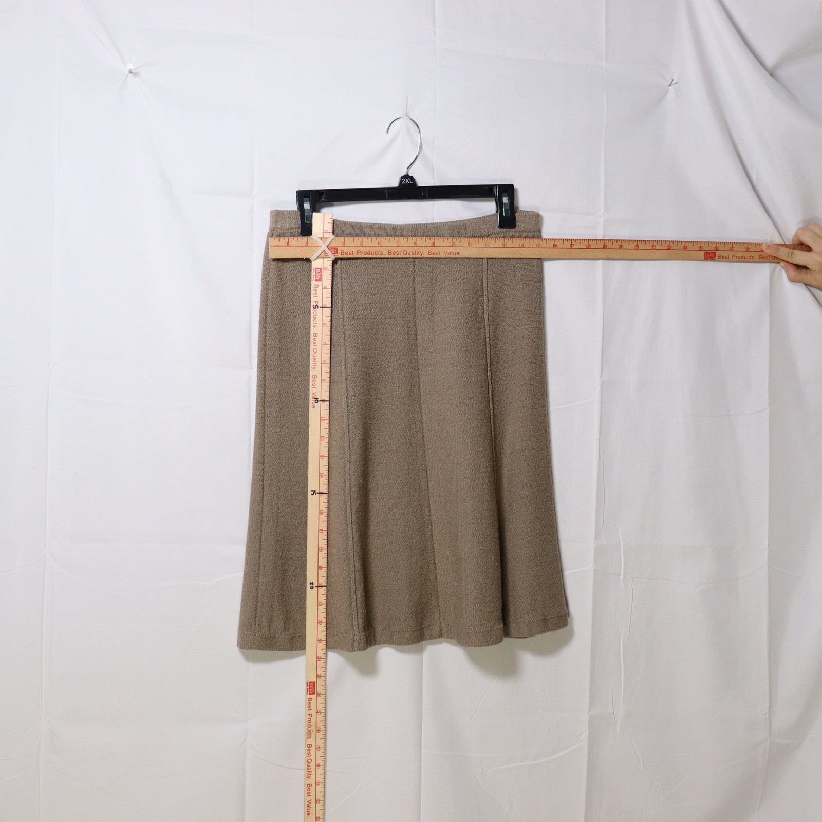 Dunollie Looms Knit Skirt Brown Womens A-Line Vintage 14?