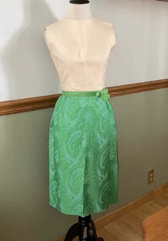 Lanz Original 70s vintage paisley print dress size small