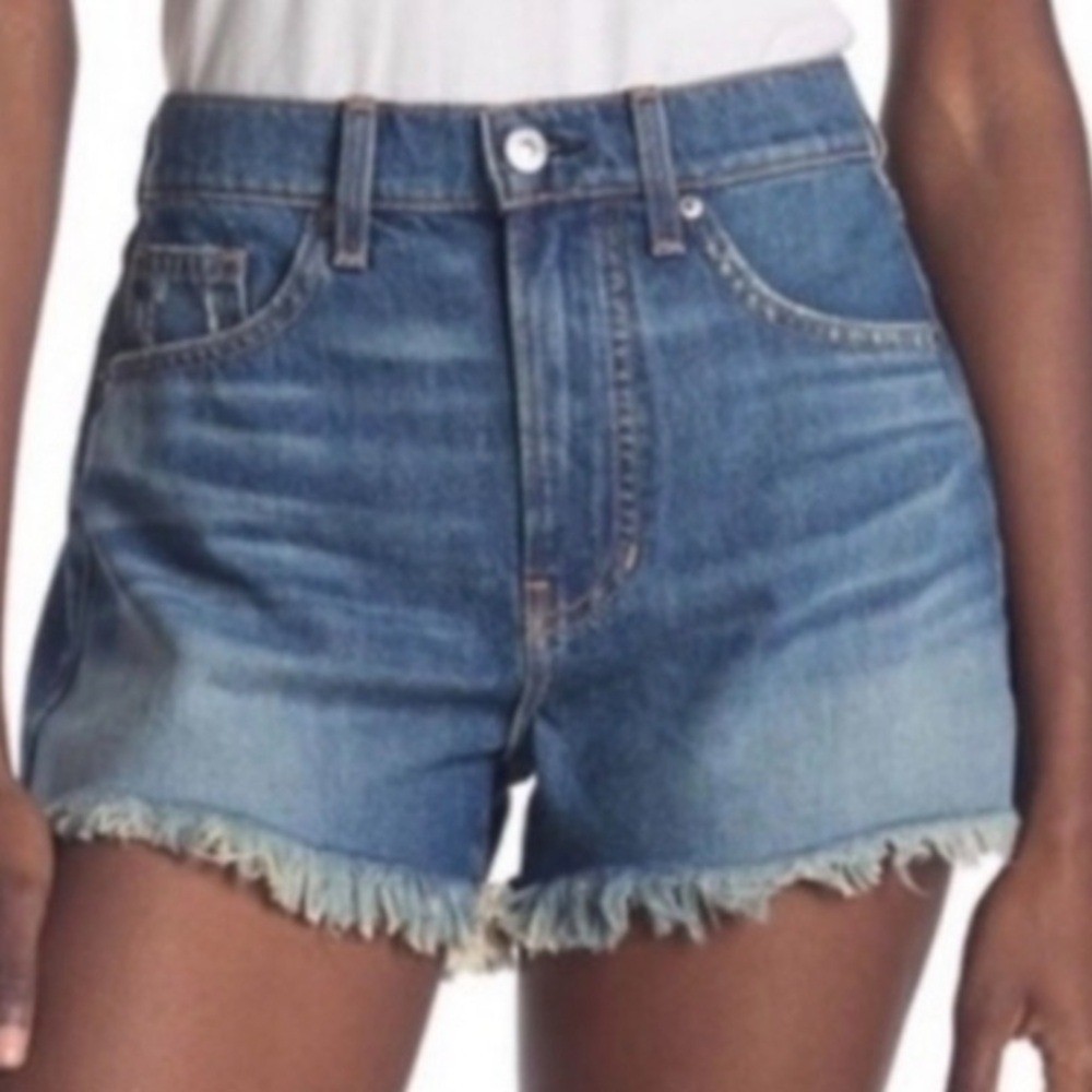 Veronica Beard Women Sz 29/8 Beacon Ranch Timmi Distressed Frayed Jean Shorts