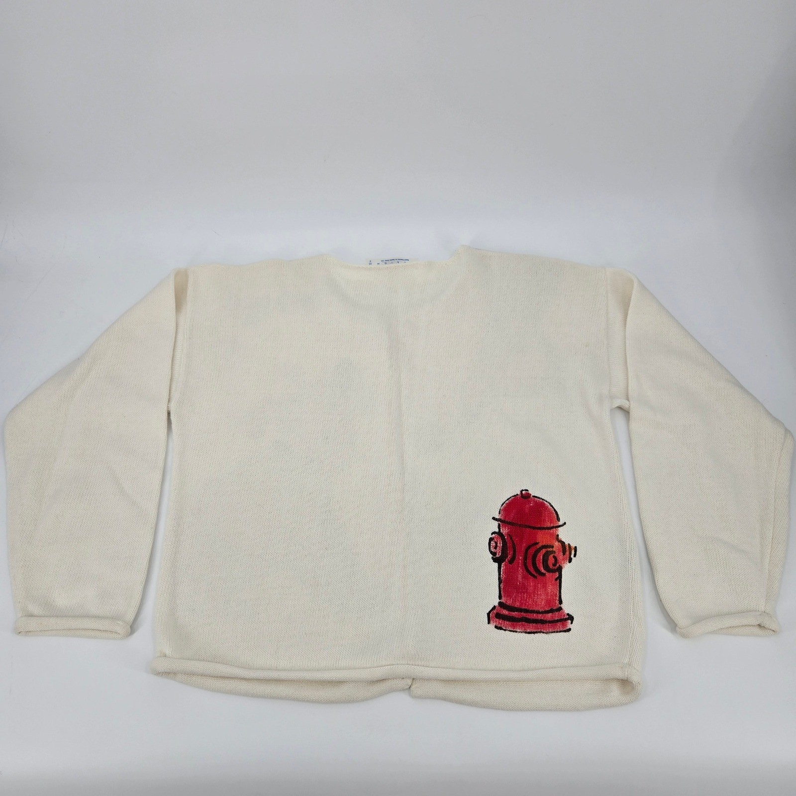 Diane Wat Design Hand Painted Dog Cardigan S/M Artisanal Whimsigoth Dog Mom