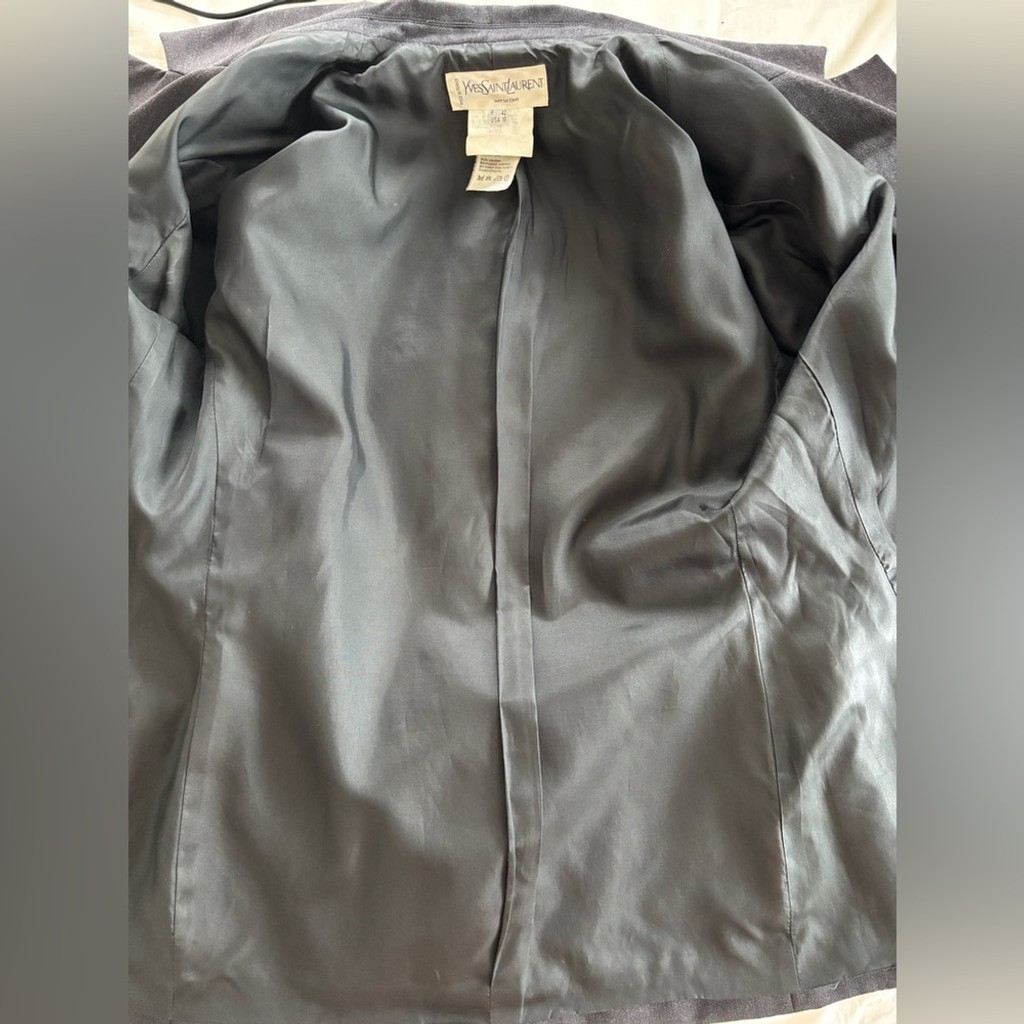 Yves Saint Laurent Vintage Wool Blazer Classic Tailored Designer Luxury Jacket