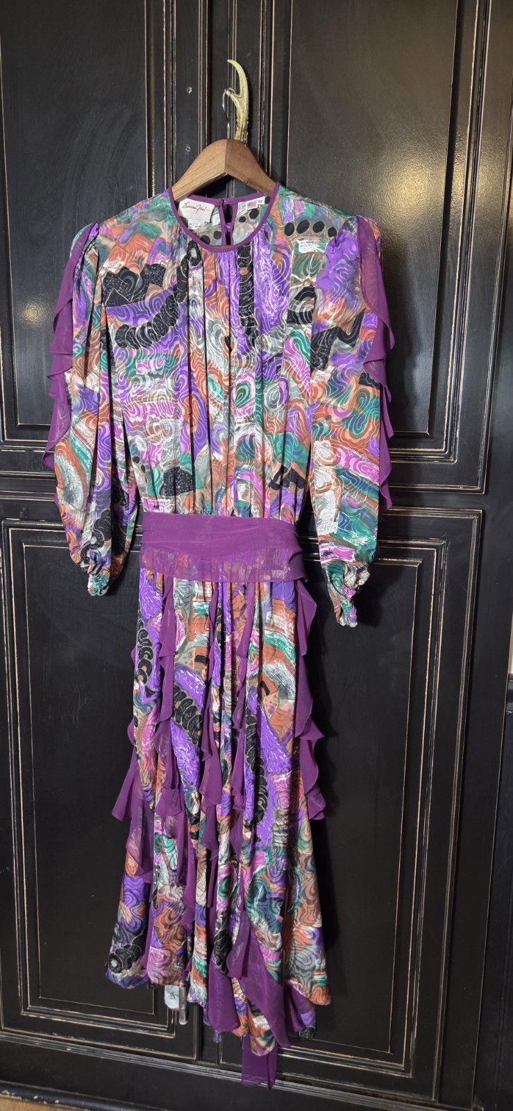 Vintage Susan Freis Dress, Flowey,USA, Size M, Garden Party, Wedding,STUNNING