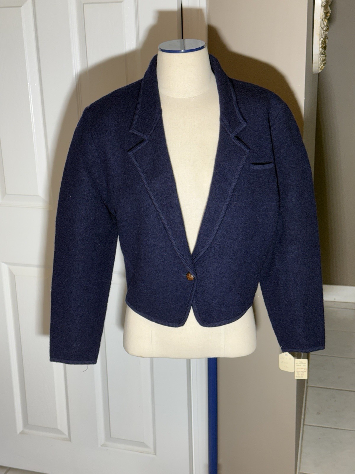 Carroll Reed XL 100% Wool Dark Blue Sweater (New Old Stock)