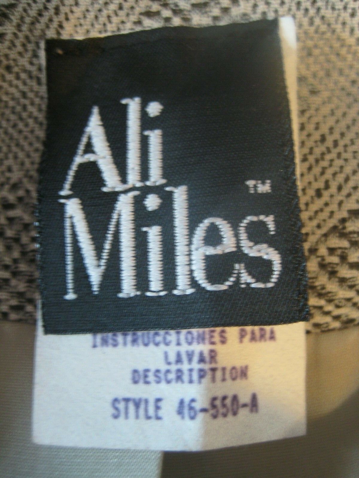 VTG NWOTS Ali Miles Long Sleeve Blazer Suit Jacket Gray Stripe Button Sz 4 Women