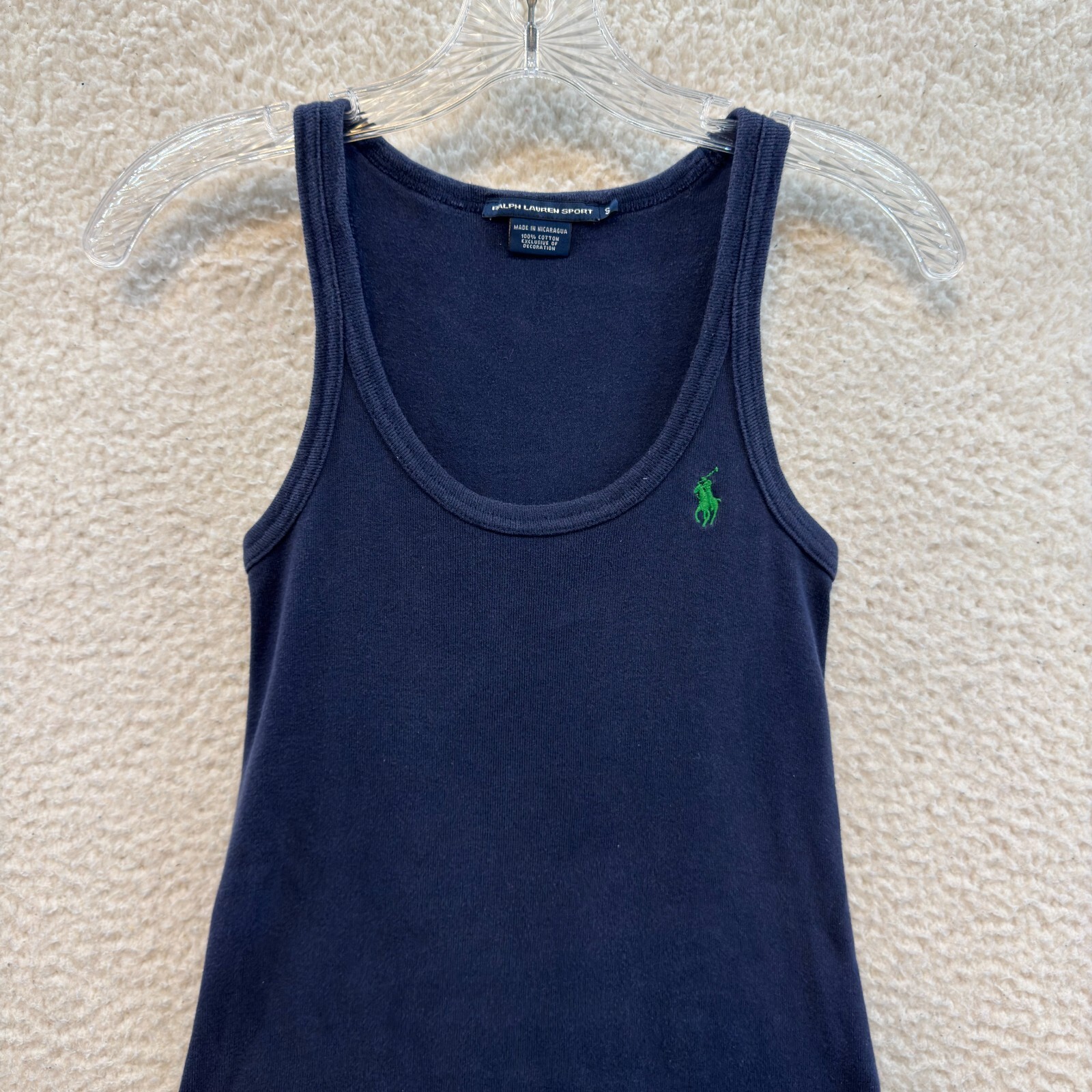 Y2K Vintage Ralph Lauren Midi T-Shirt Dress Small Navy Blue Sporty Tennis Preppy
