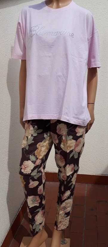 LES COPAINS Vintage Women’s 5 Pocket High Waist LINEN 100% Pristine Flower Pants