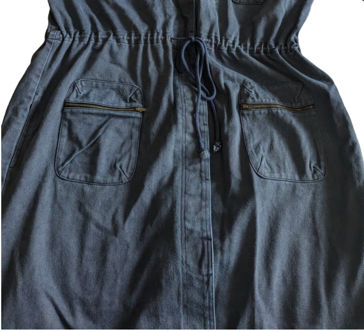 Vtg 80s/90s 3X/4X NWT Together! Spiegel Denim Maxi Trench Coat New Wave Utility