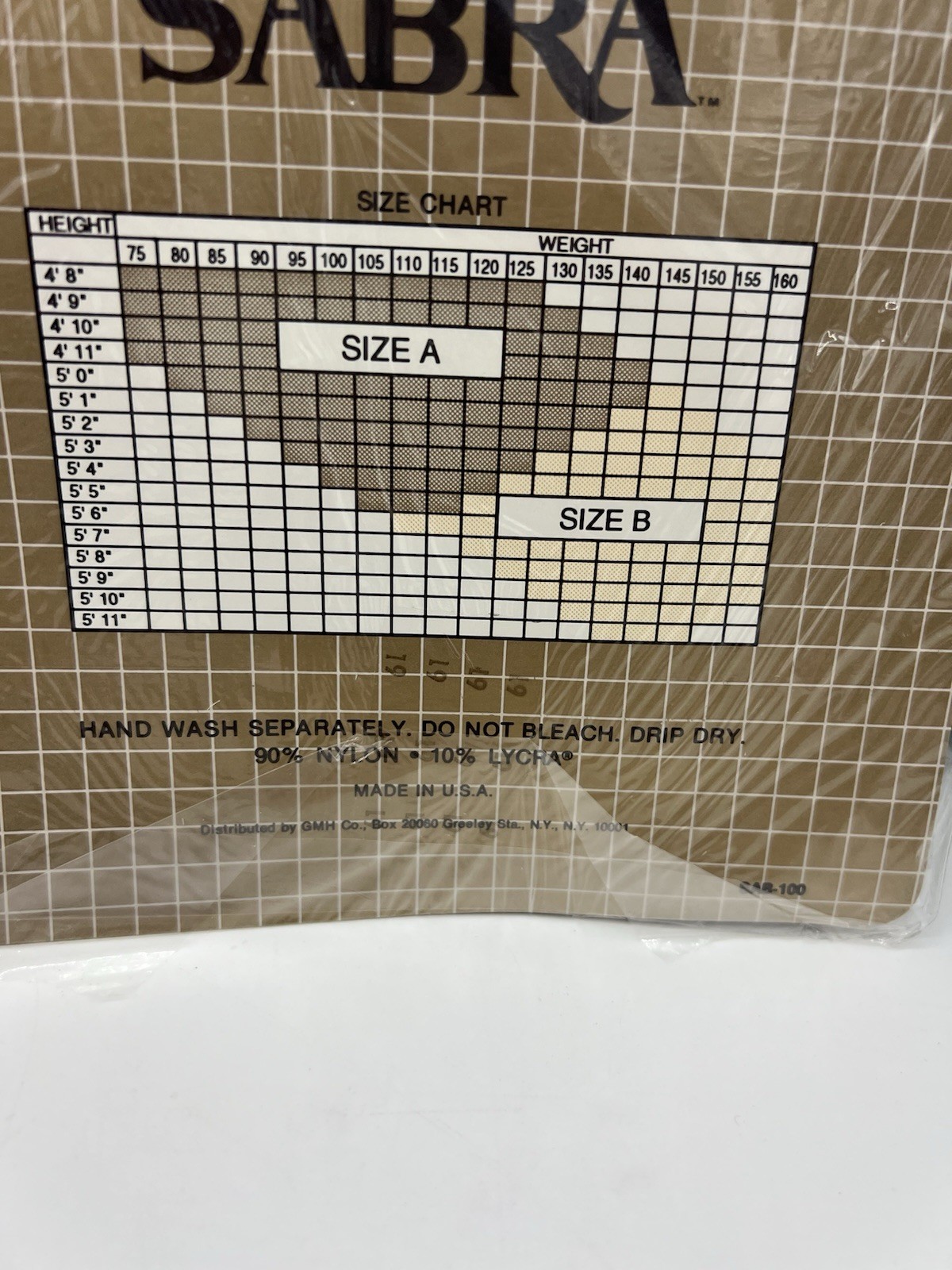 2 Vtg Sabra Lycra Sensation Sheer To Waist Pantyhose Taupe Size B 125-160 Lbs