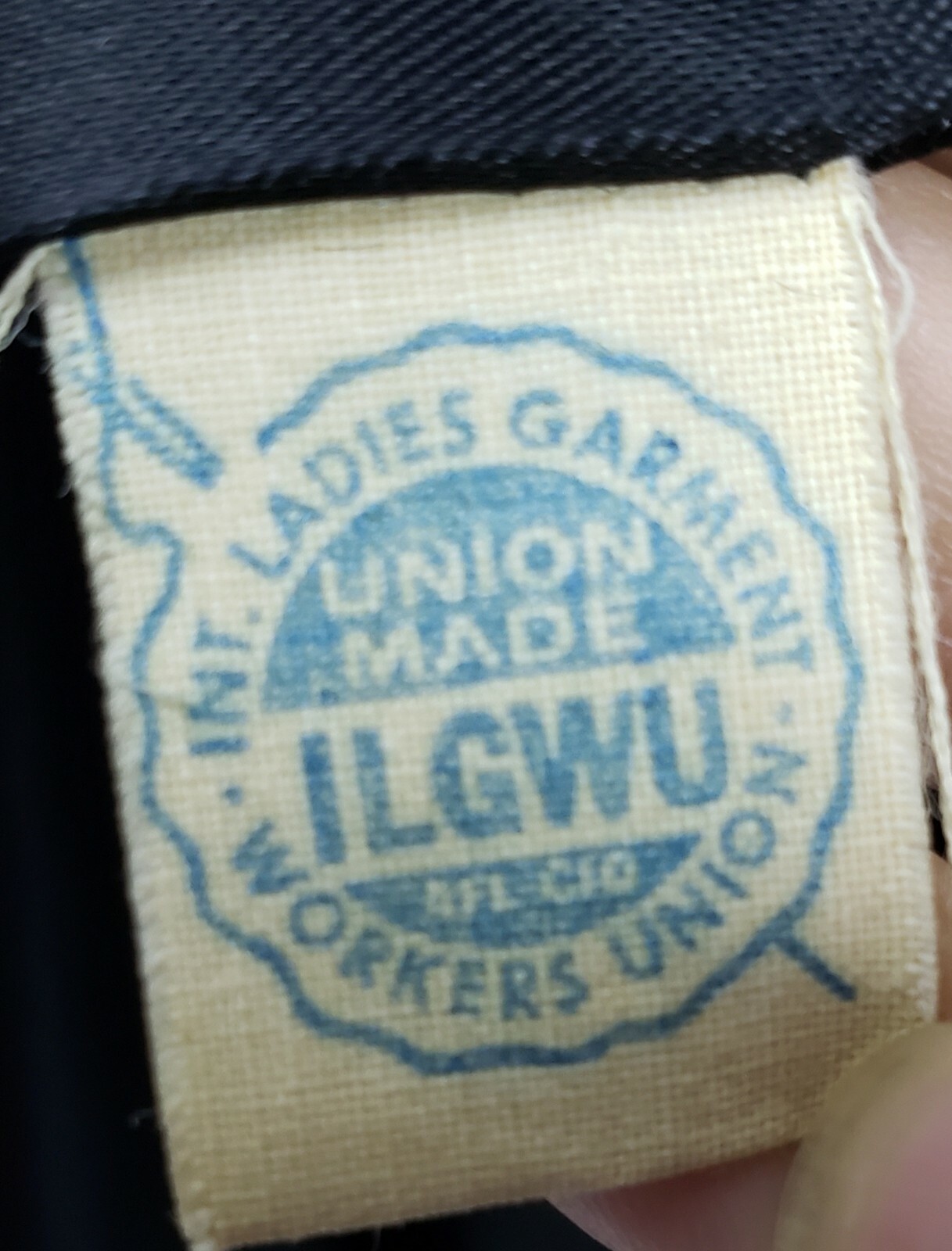 Vintage Wool Pea Coat Bettijean International Ladies Garment Workers Union Black
