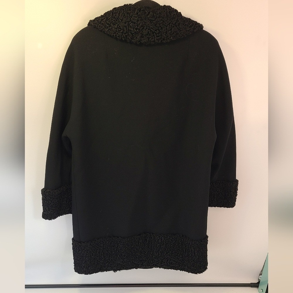 Smith ogren vintage black fleece coat with buttons and pockets size 2X
