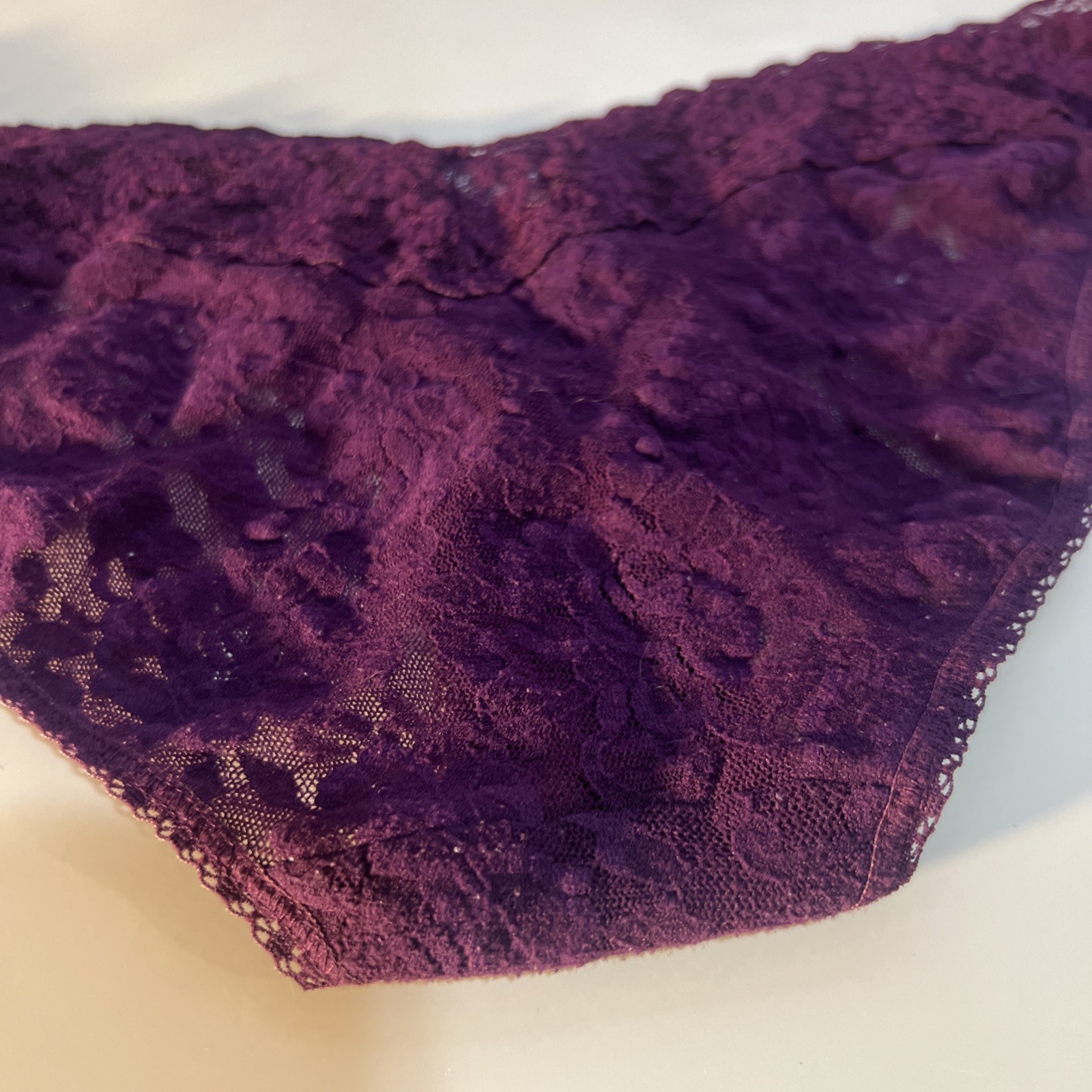 Vtg Y2K Hanky Panky Daily Lace French Panties Low rise Bikini Purple USA Made M