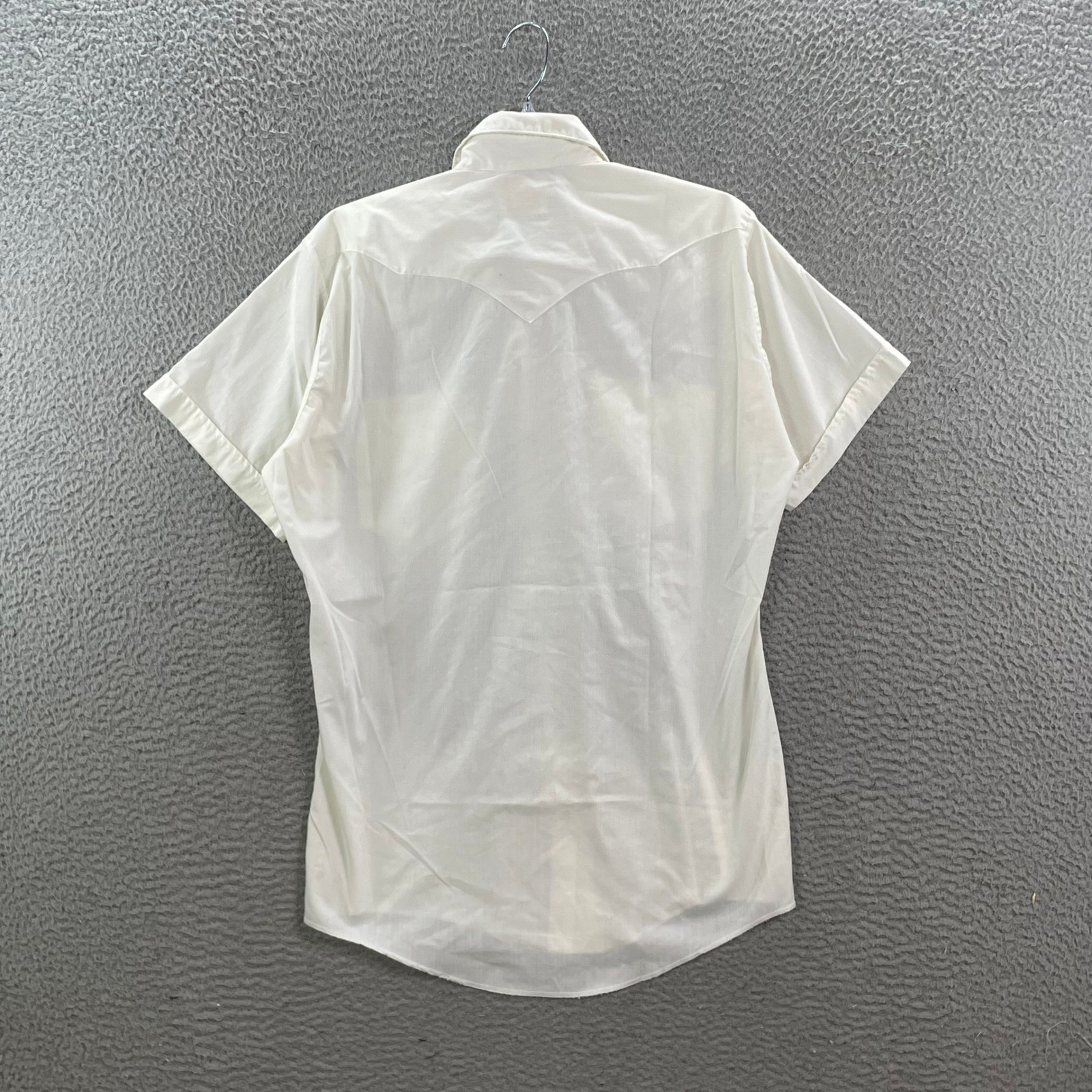 Dickson-Jenkins Western Shirt Women’s 15.5 White Pearl Snap Short Sleeve Vintage