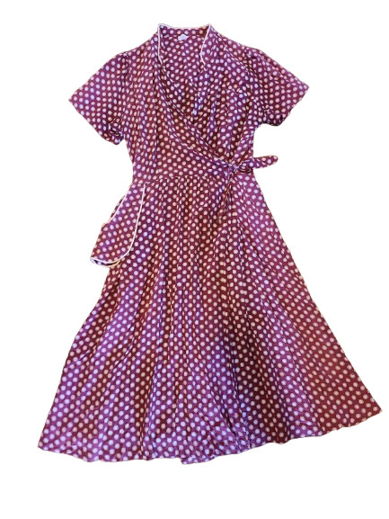 1940s Cold Rayon House Dress