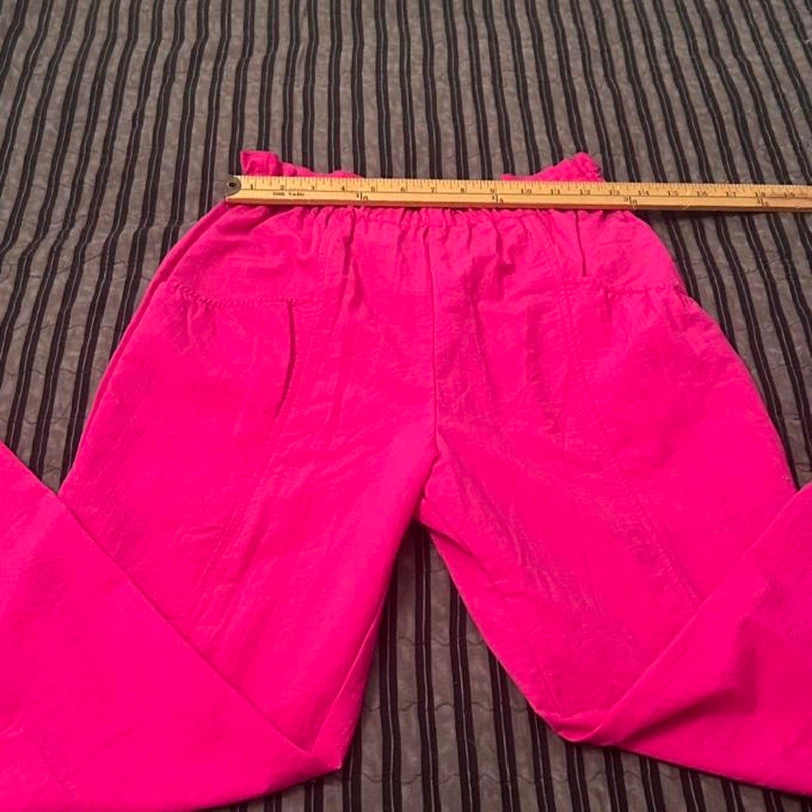 Vintage Living Planet Hot Pink Wide Leg Pull-On Pants Maximalist Barbie Retro S