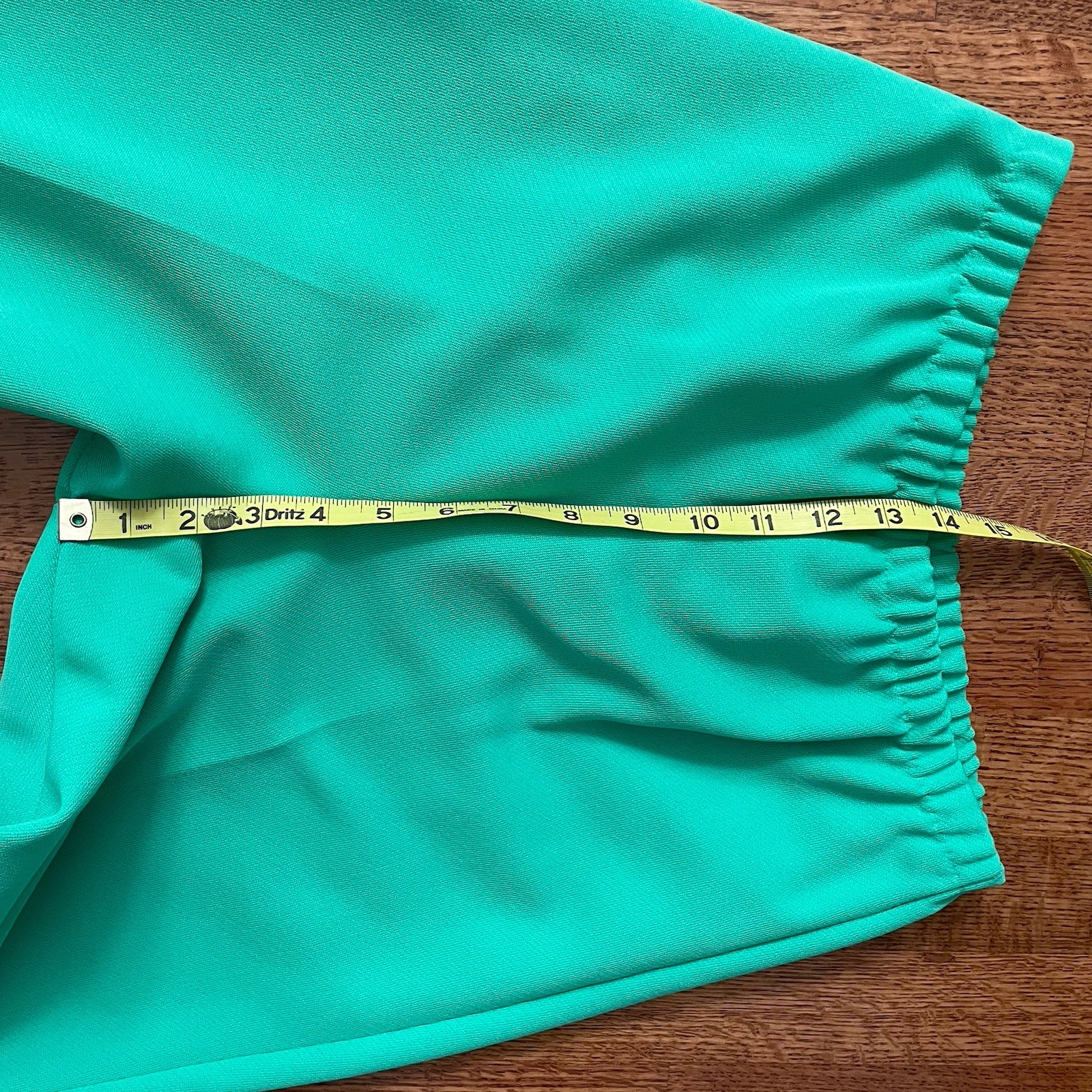 Vintage 70s Marty Gutmacher Knit Pantsuit Green White Lounge Disco Retro M?