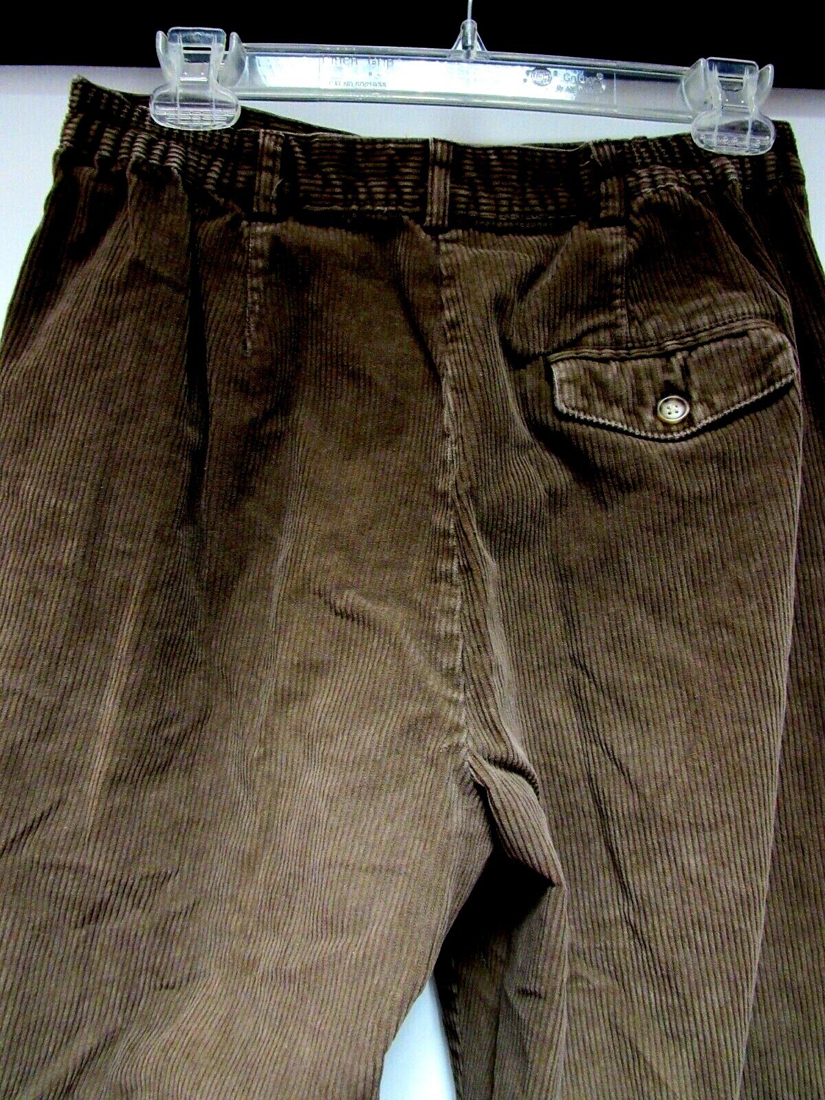 VTG TALBOTS David Brooks Corduroy Cotton Pants Dark Brown 31 1/2 x 29 12 L EUC