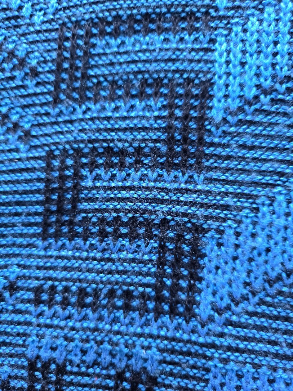 Vintage 80s Barry & Me Geometric Knit Sweater Vest Abstract Boxy Top Made in USA