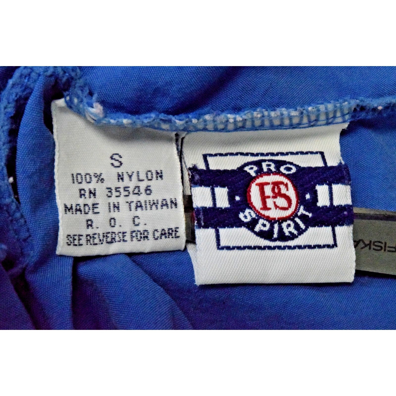 Vintage Track Pants Pro Spirit Size S 90s Ocean Blue Nylon Ankle Zip