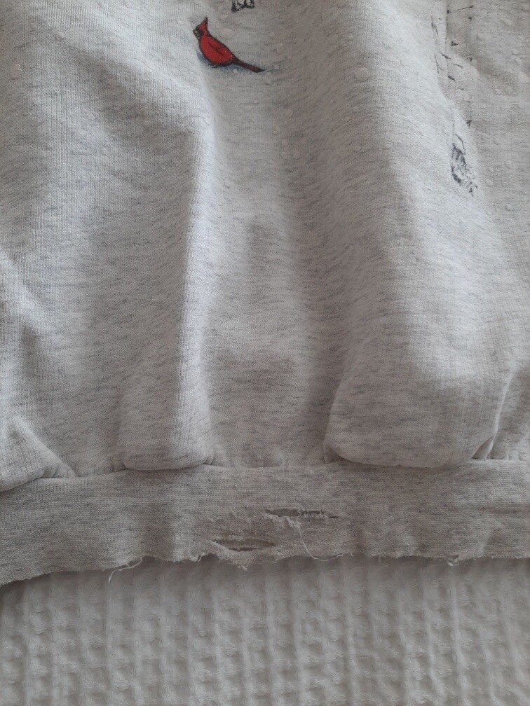 Vintage Artisans Sunschein Designs Winter Cardinals Button Up Sweatshirt *READ*