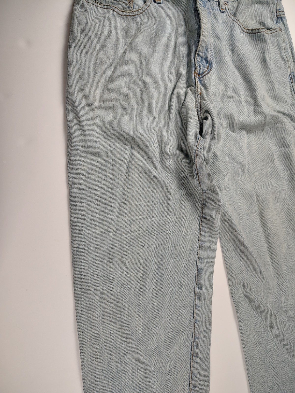 Vintage Guess 10001-30 USA Made Denim Jeans Tag 35″×27″ Light Wash Frayed Custom