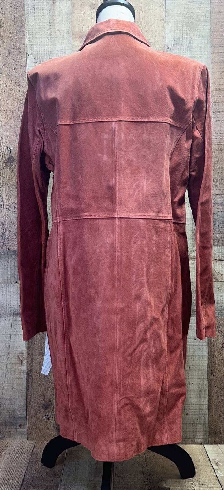 VTG J.G. Hook Deadstock Rust Leather Jacket Lined Long Sleeves Size Large NWT