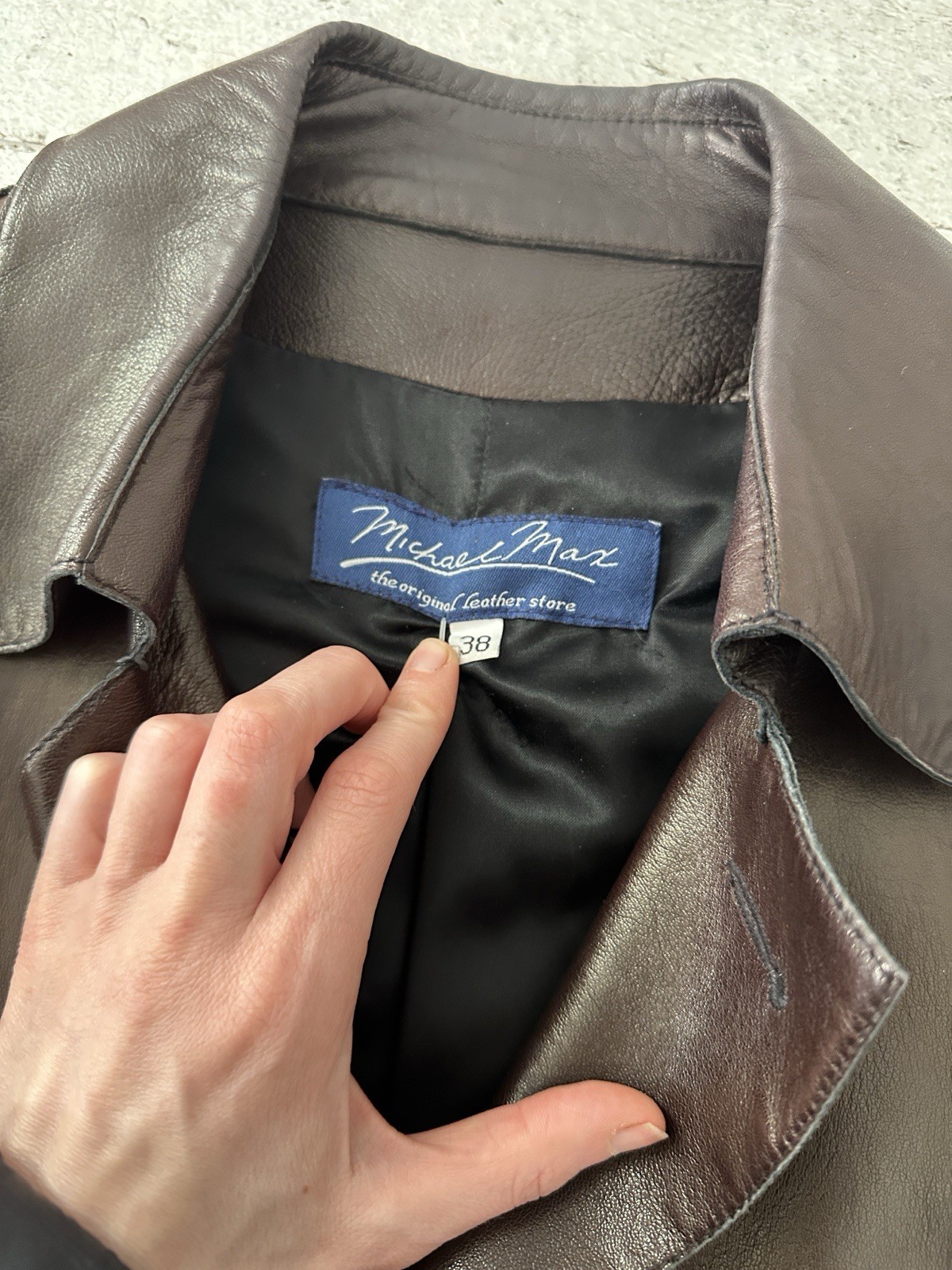 Vintage NYC Leather Shop Leather Blazer Jacket Lamb Skin
