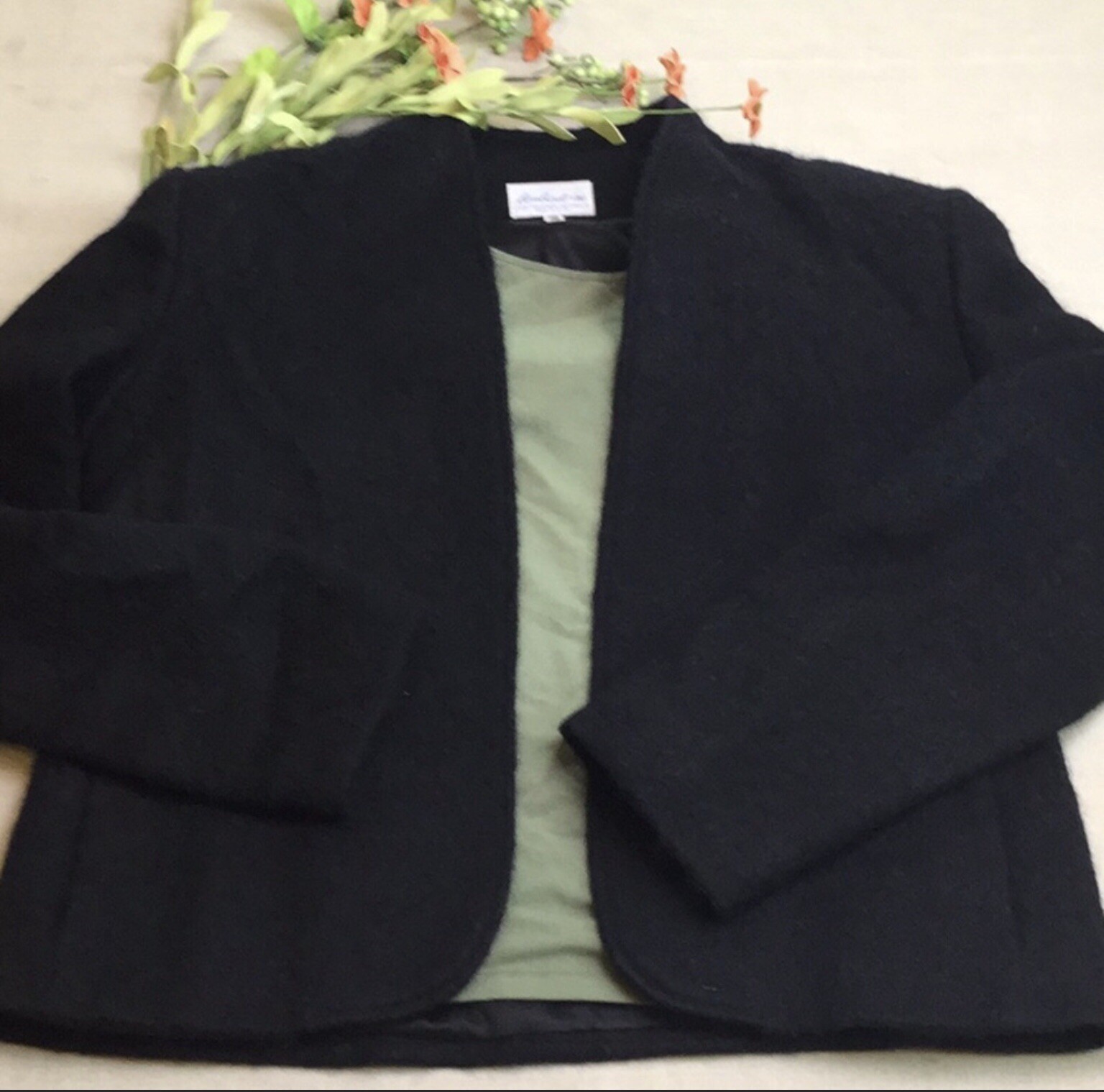 Mohair Jacket Lombardi Inc Hartford Ct Size 16 Shoulder Pads Women USA Vintage