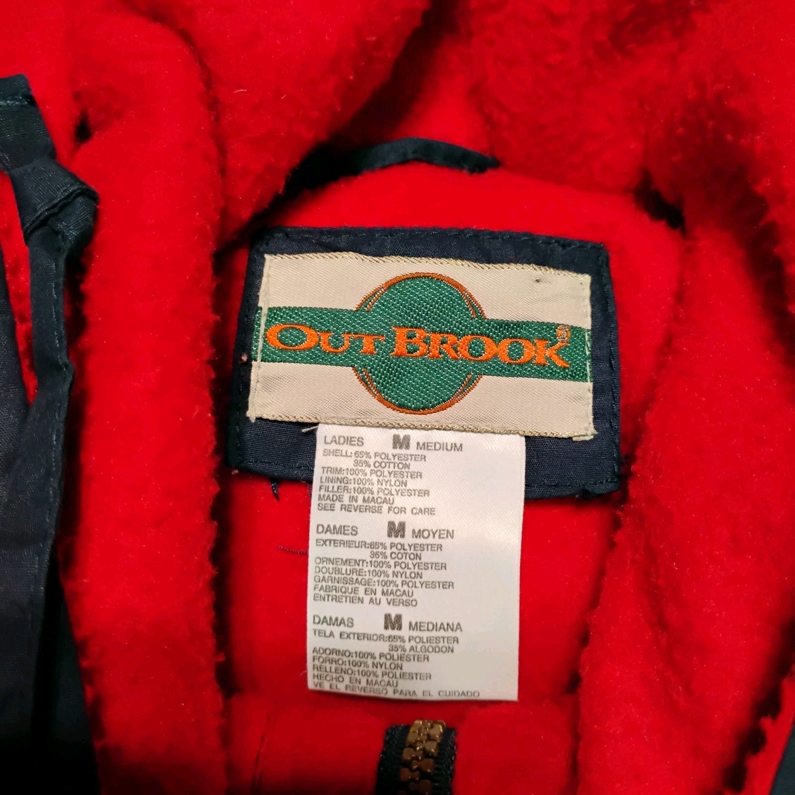 Vintage Out Brook Blue Hooded Womens Coat. Size. Medium # 2508004