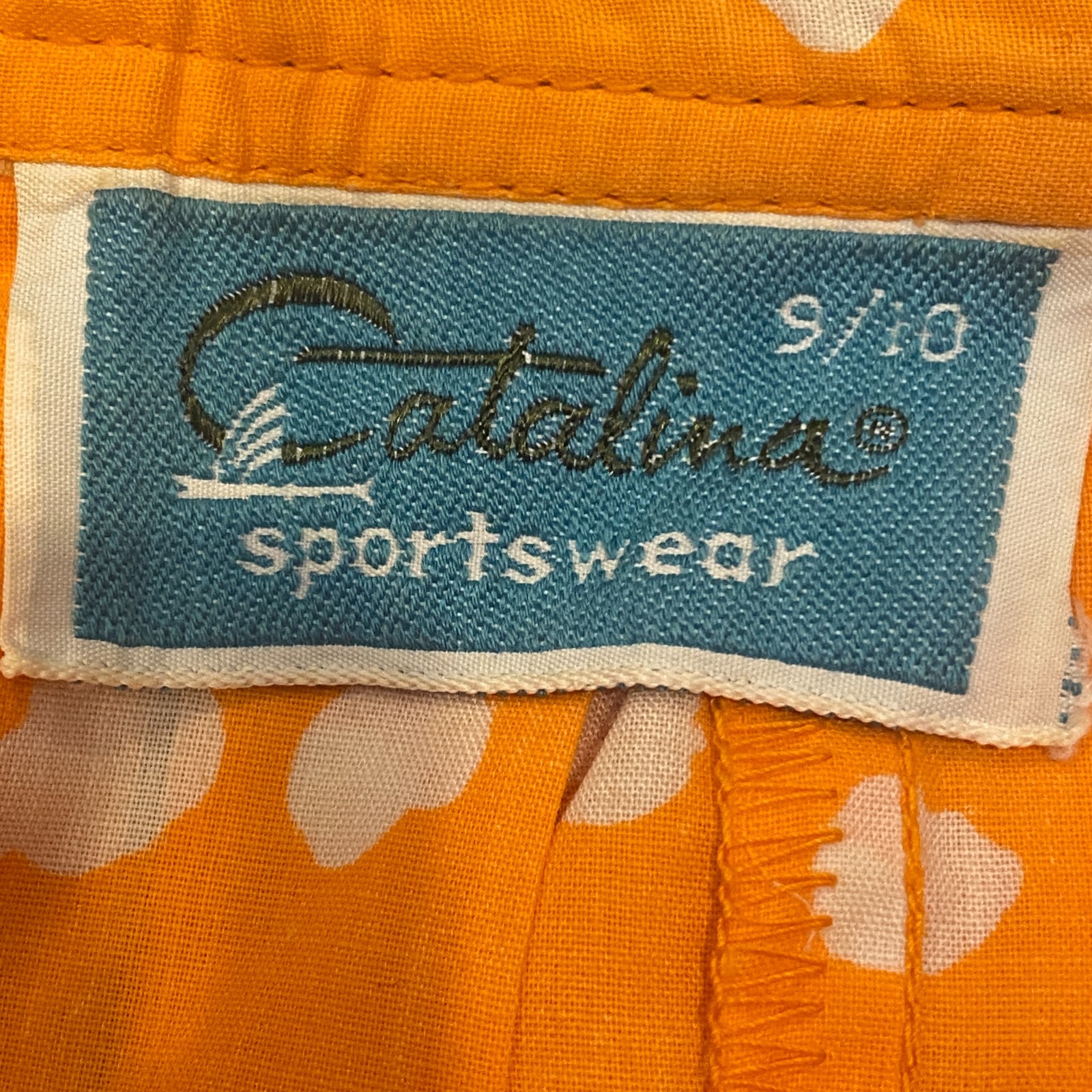 Vintage 60s 70s Catalina Sportswear Skirt & Top Set 9/10 Orange #249M