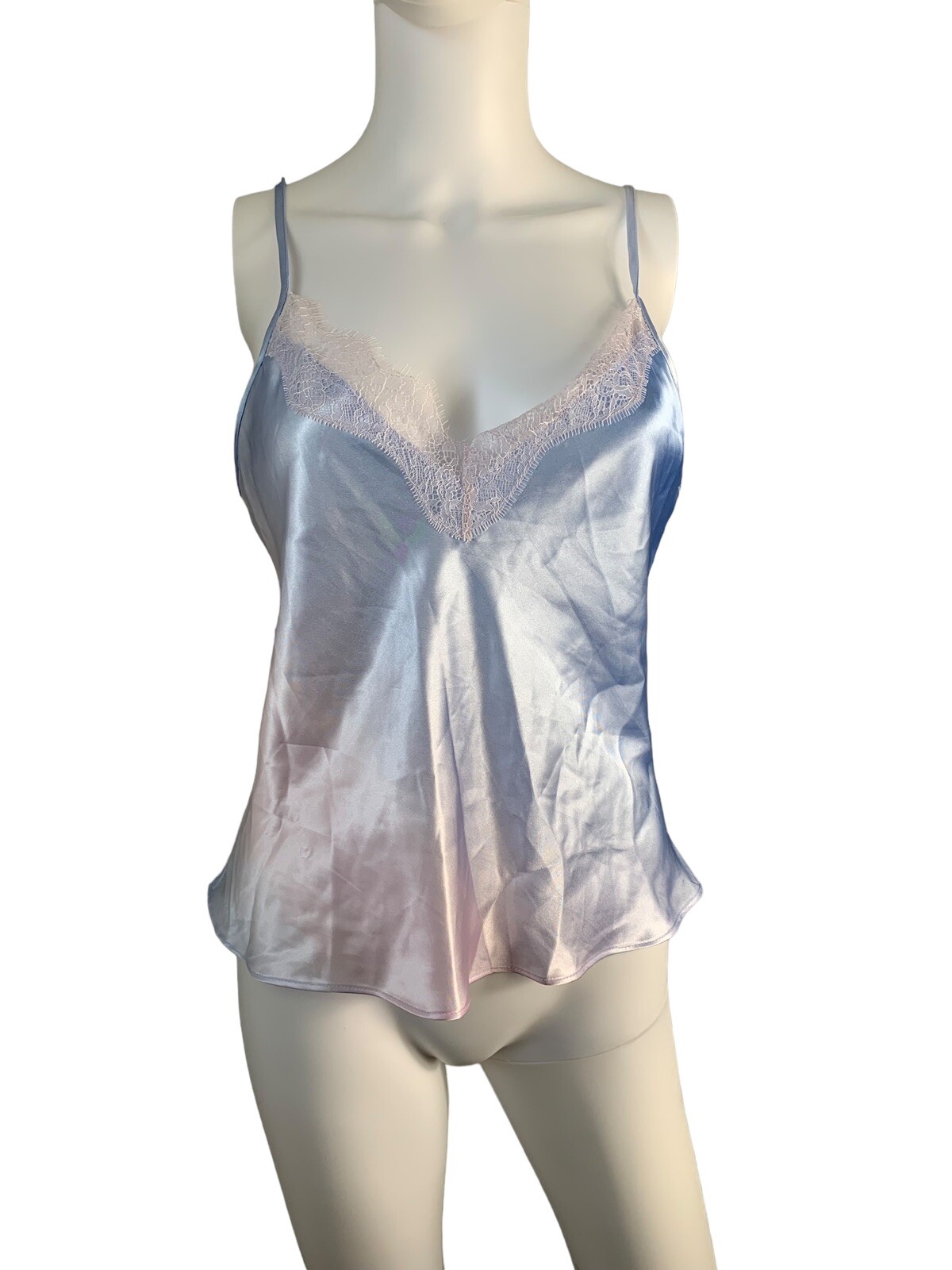 Pastel Satin Cami Top Y2K Lingerie Slip Silky Soft Girl In Bloom Jonquil M