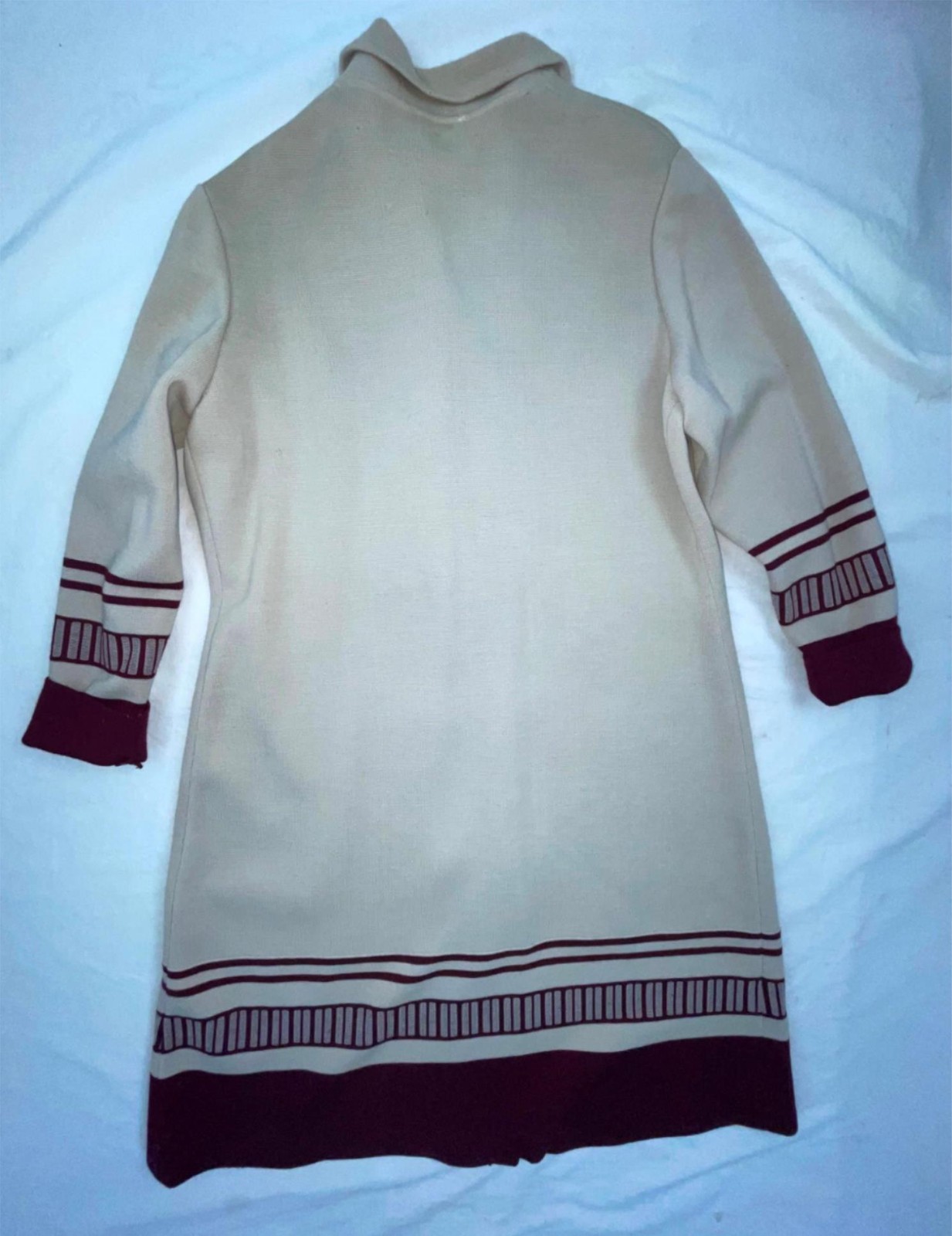 VTG 20S STYLE 60S WOMENS S ART DECO RETRO FLAPPER WOOL LONG DRESS COAT JACKET