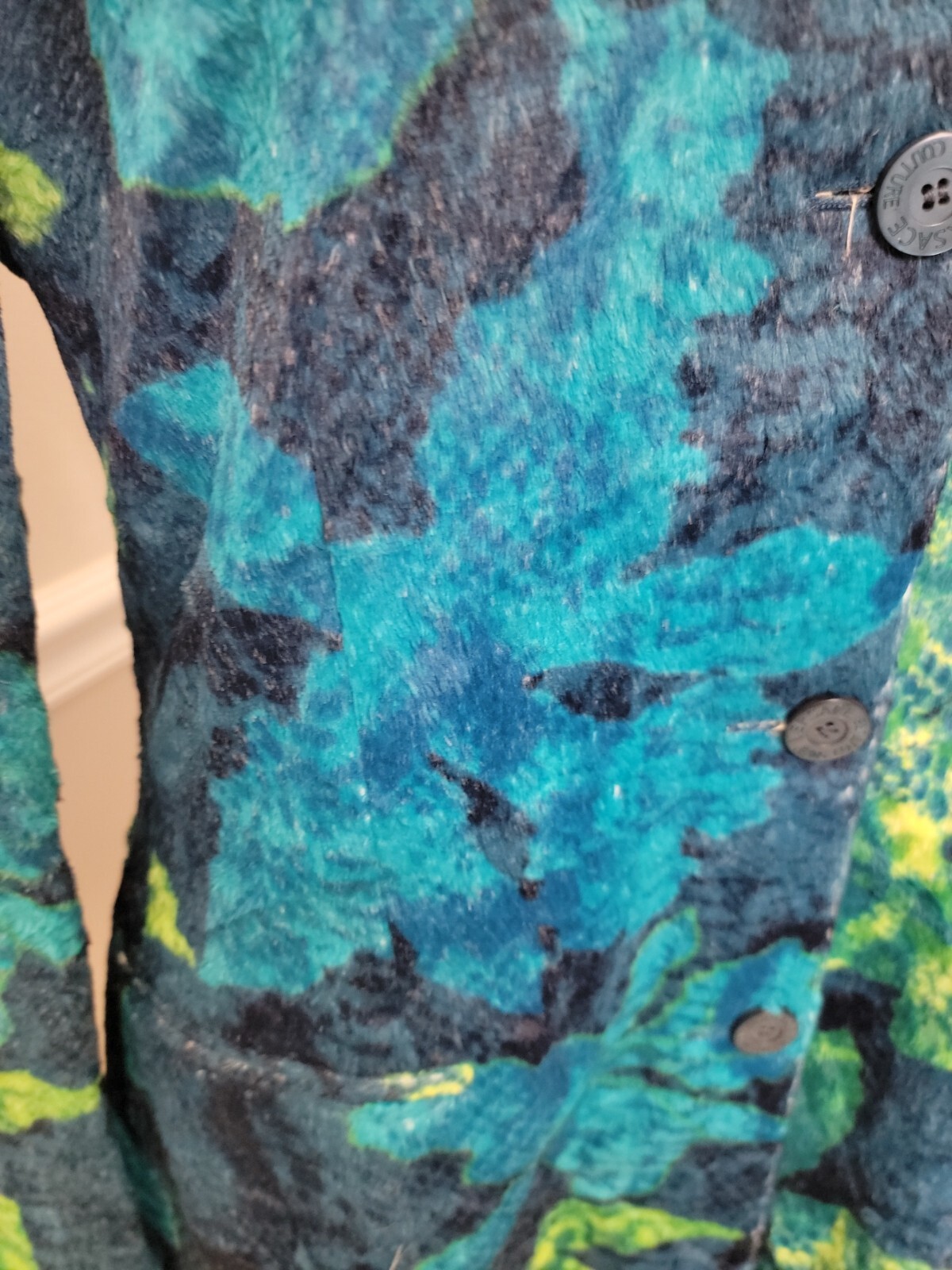 VTG ’90 Versace Jeans Couture Ittierre Plush Coat Made In Italy Size M