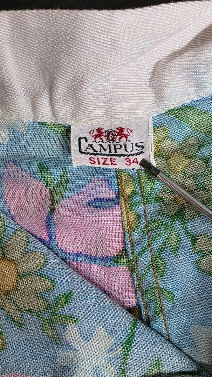 Vintage 1960’s Campus Flower Power Hippie Shorts Size 34 Made In USA