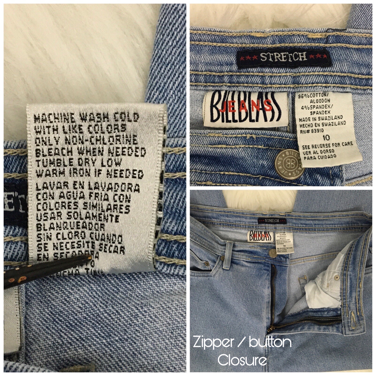 Vintage 90’s Bill Blass Jeans High Waist Mom 10 Cotton Blend Stretch Woman’s