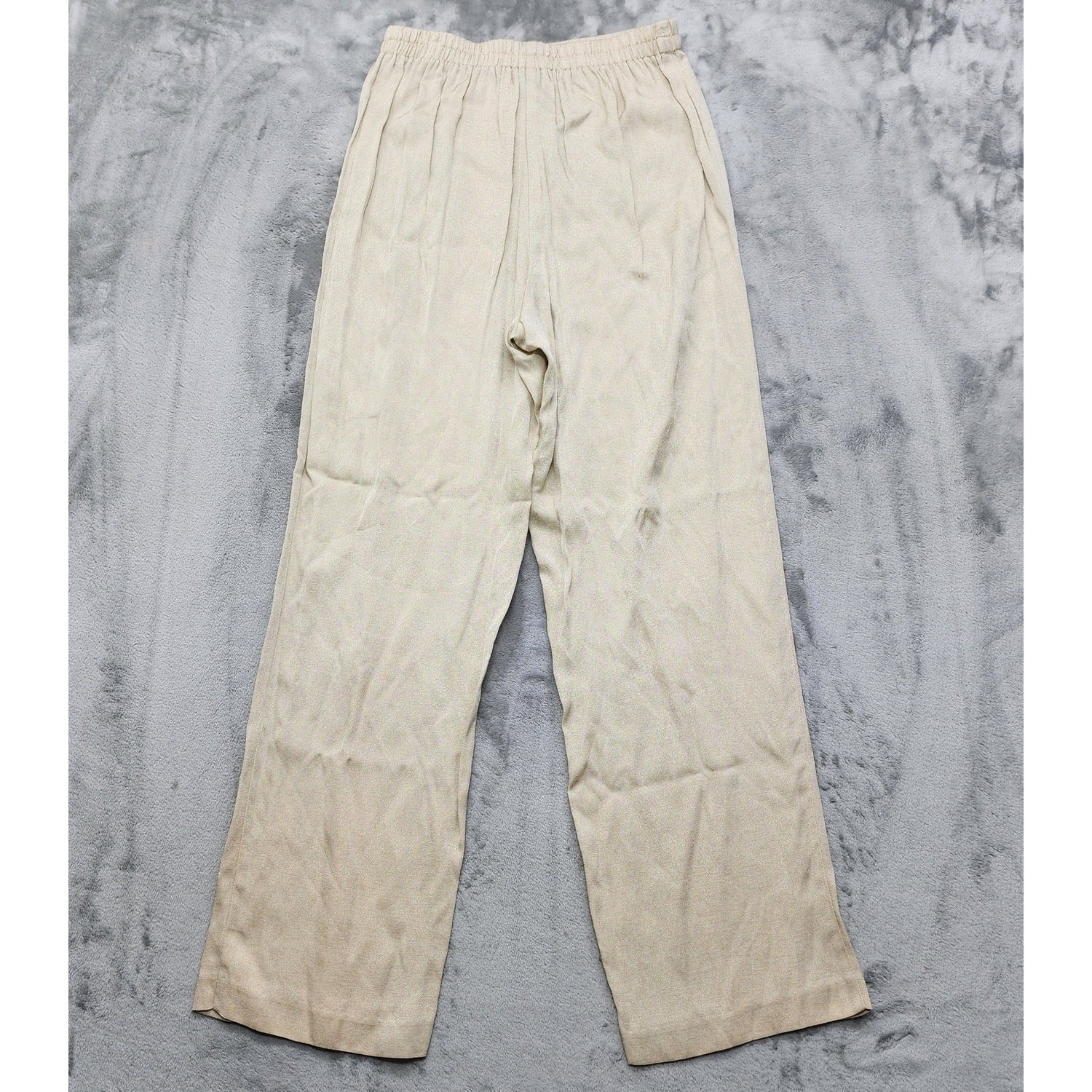 Vintage 80s R&M RICHARDS Pants Womens 12 Gold Metallic Pull On High Rise Formal