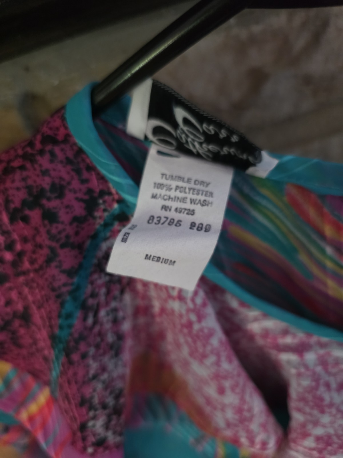 Vintage Catherine Carr Dress Size Medium. Vibrant Colors