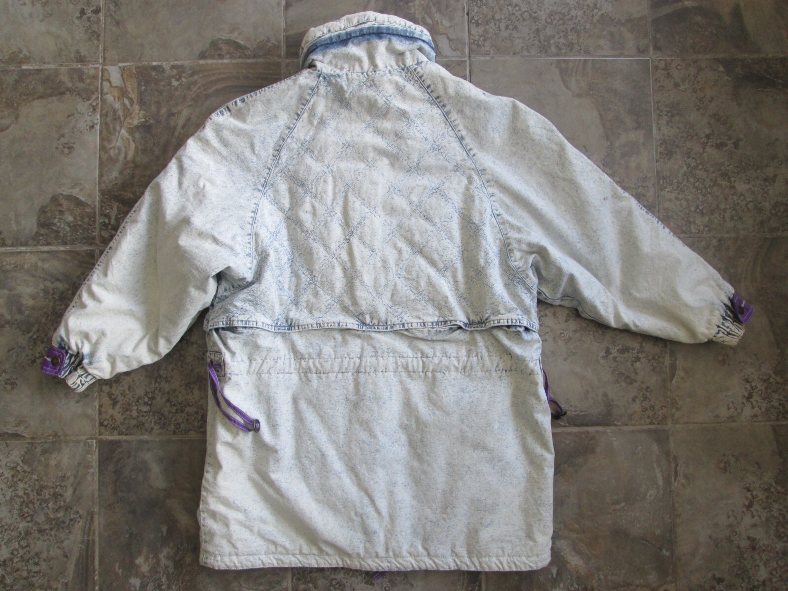 Vintage Northwest Blue Company Medium Jacket Denim Acid Wash 80s Long Quilted