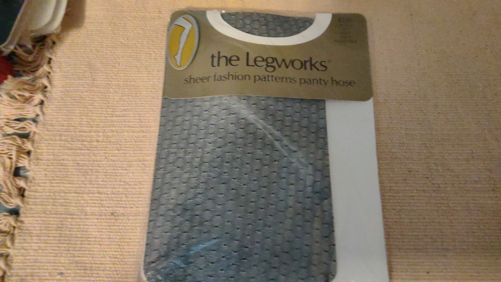 VTG The Legwork Sheer Fashion HOSIERY Patterns Size 3 Navy UNIT 437 POS 25809