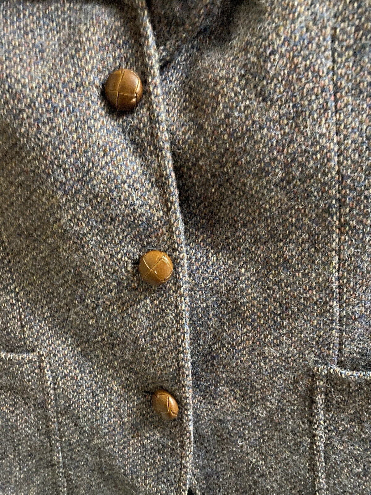 Vintage Stanley Blacker For Bloomingdale’s Women Wool Herringbone Jacket Size 10