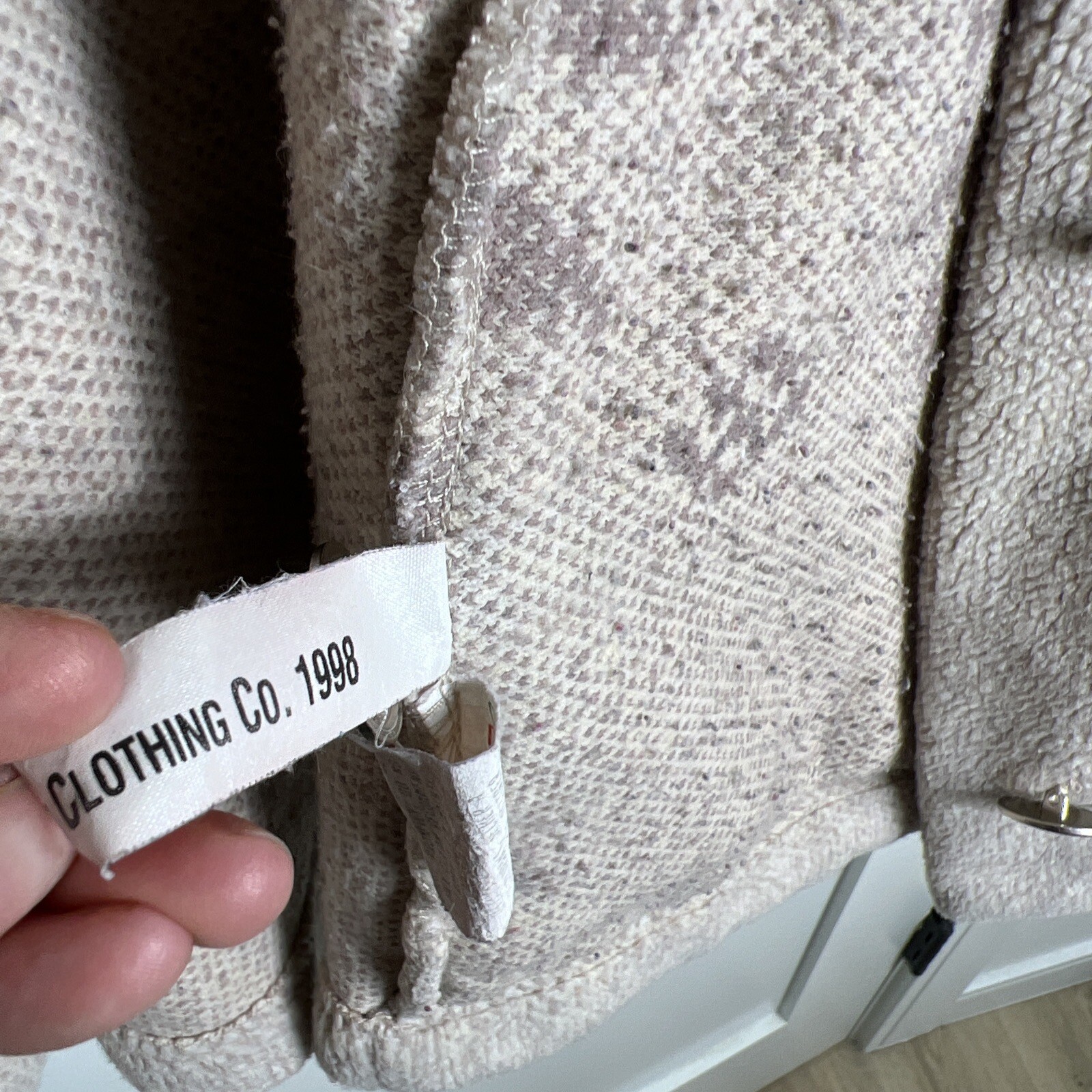 Vintage 90s County Clothing Co Fleece Jacket M Made in Canada Shacket Beige Tan