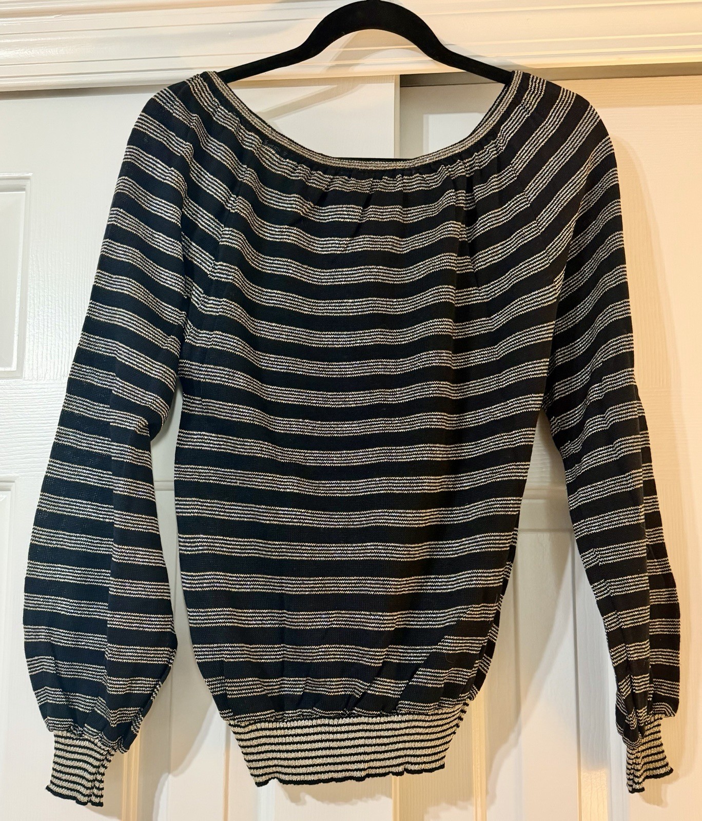 2 Vintage 1970s Women’s Black & Metalic Silver/Gold Majestic Tops