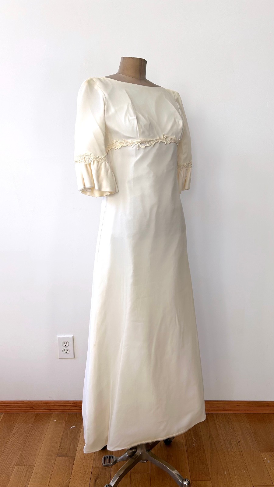 Vintage 1960s Wedding Dress Minimalist Modern Maisel Mad Men Era sz XS 0 2