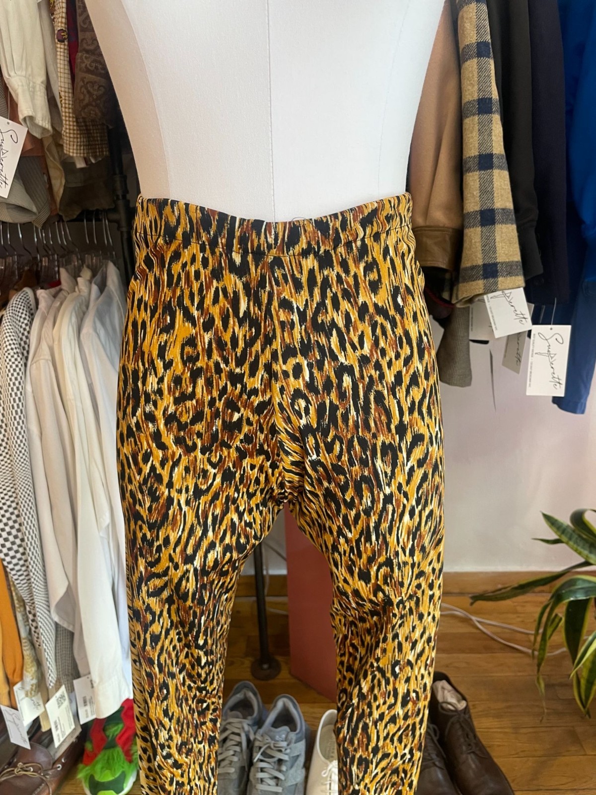 Norma Kamali Leopard Print Leggings