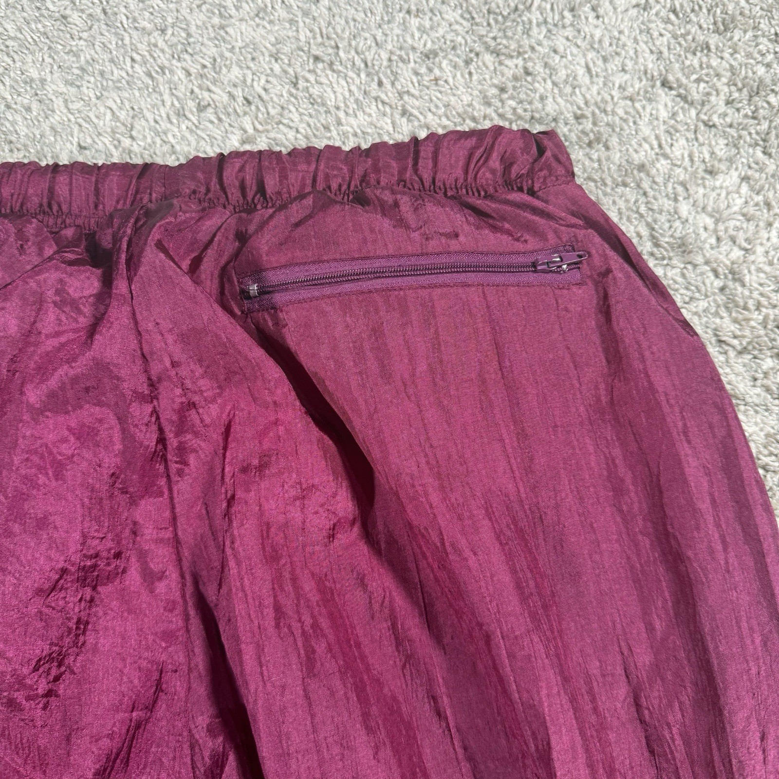 Vintage 80s 90s Tracksuit Womens Petite Large Purple Windbreaker Jacket Pants