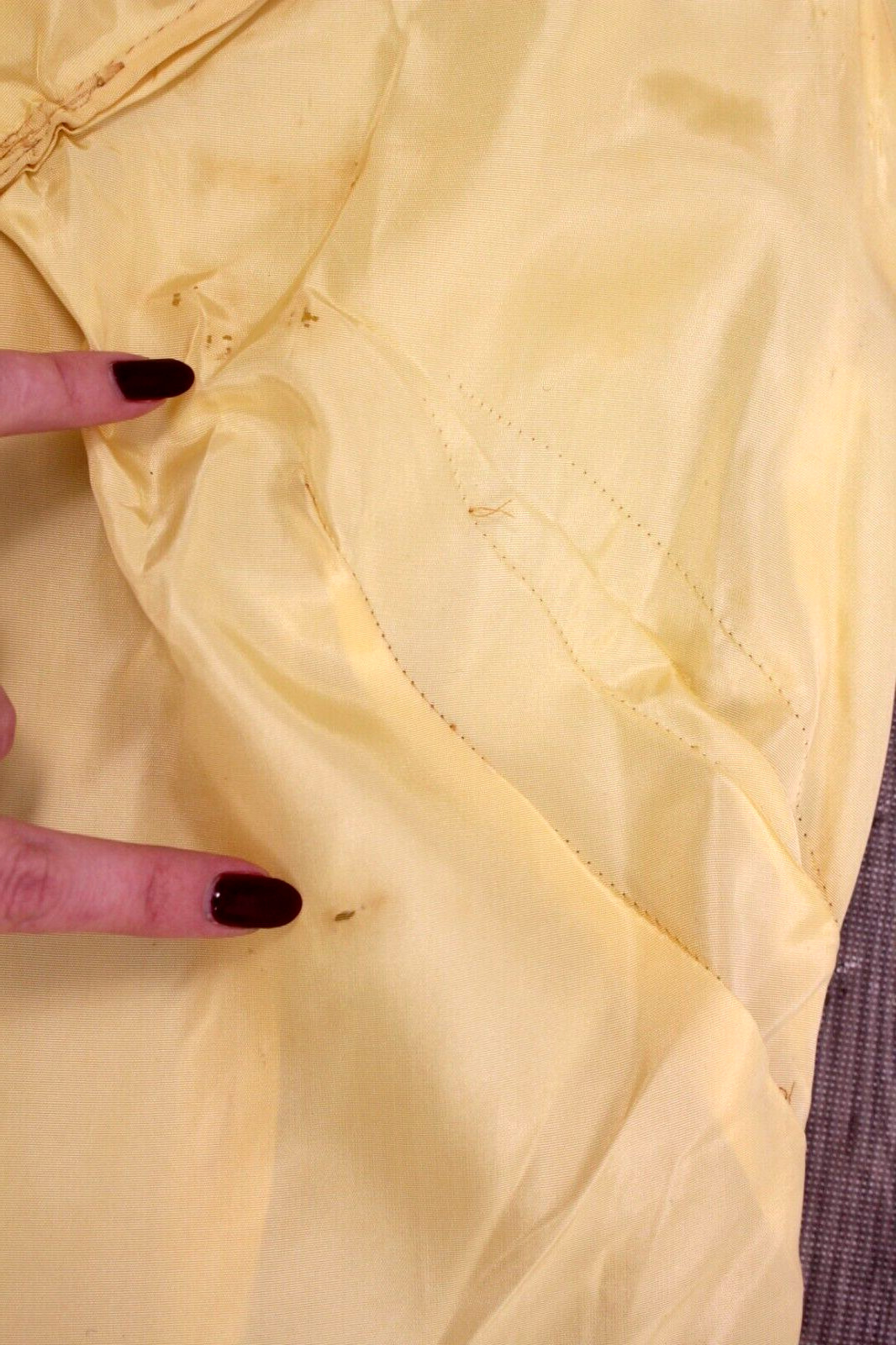 Vtg Women’s 40s Light Yellow Formal Gown 1940s Sz S/M Ball Gown Prom Dress
