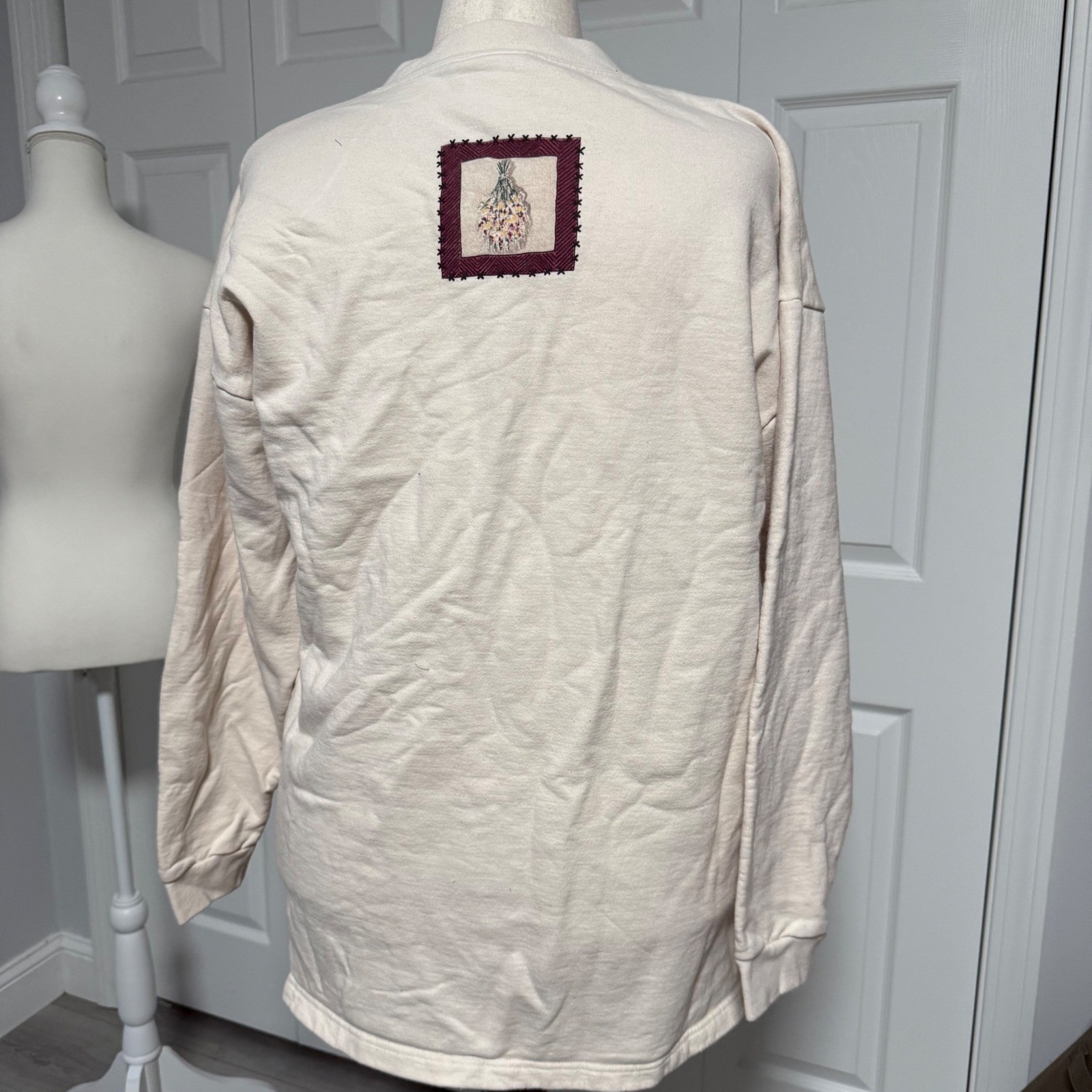 90s Northern Reflections Fall Oversized Med Women Sweater Cottagecore Grandma