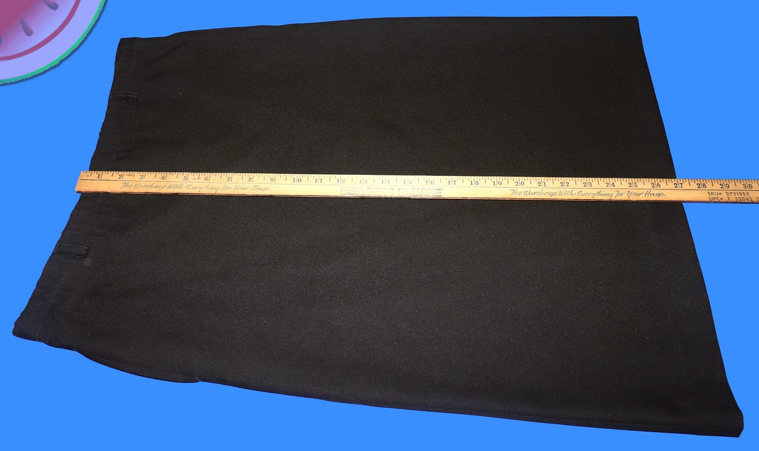 Vintage 70s BRADLEY Black MIDI Pencil SKIRT Size 10 Elastic Waist Pockets USA