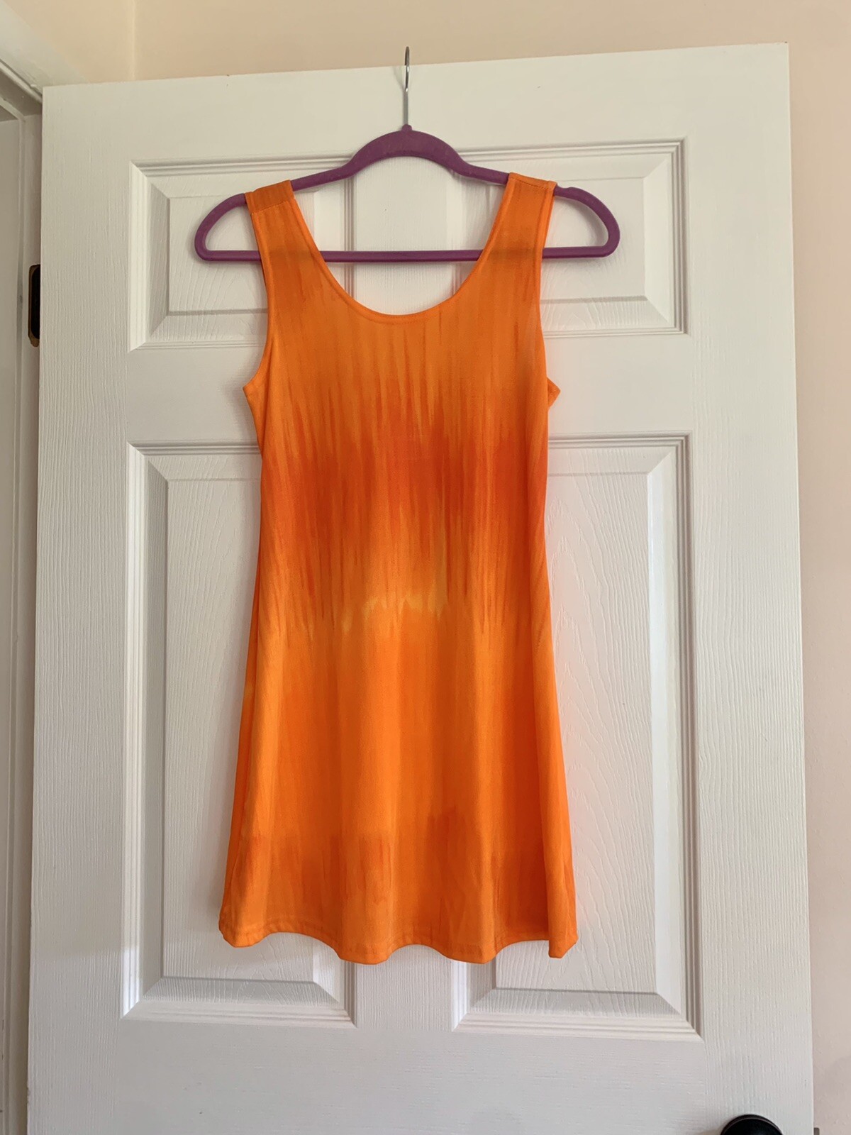 Vintage 1990s iconic bright orange ombré mini dress size S/M